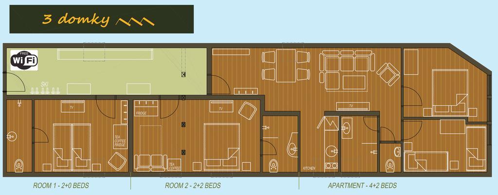 3 Domky Bed & Breakfast Demänovská Dolina Dış mekan fotoğraf